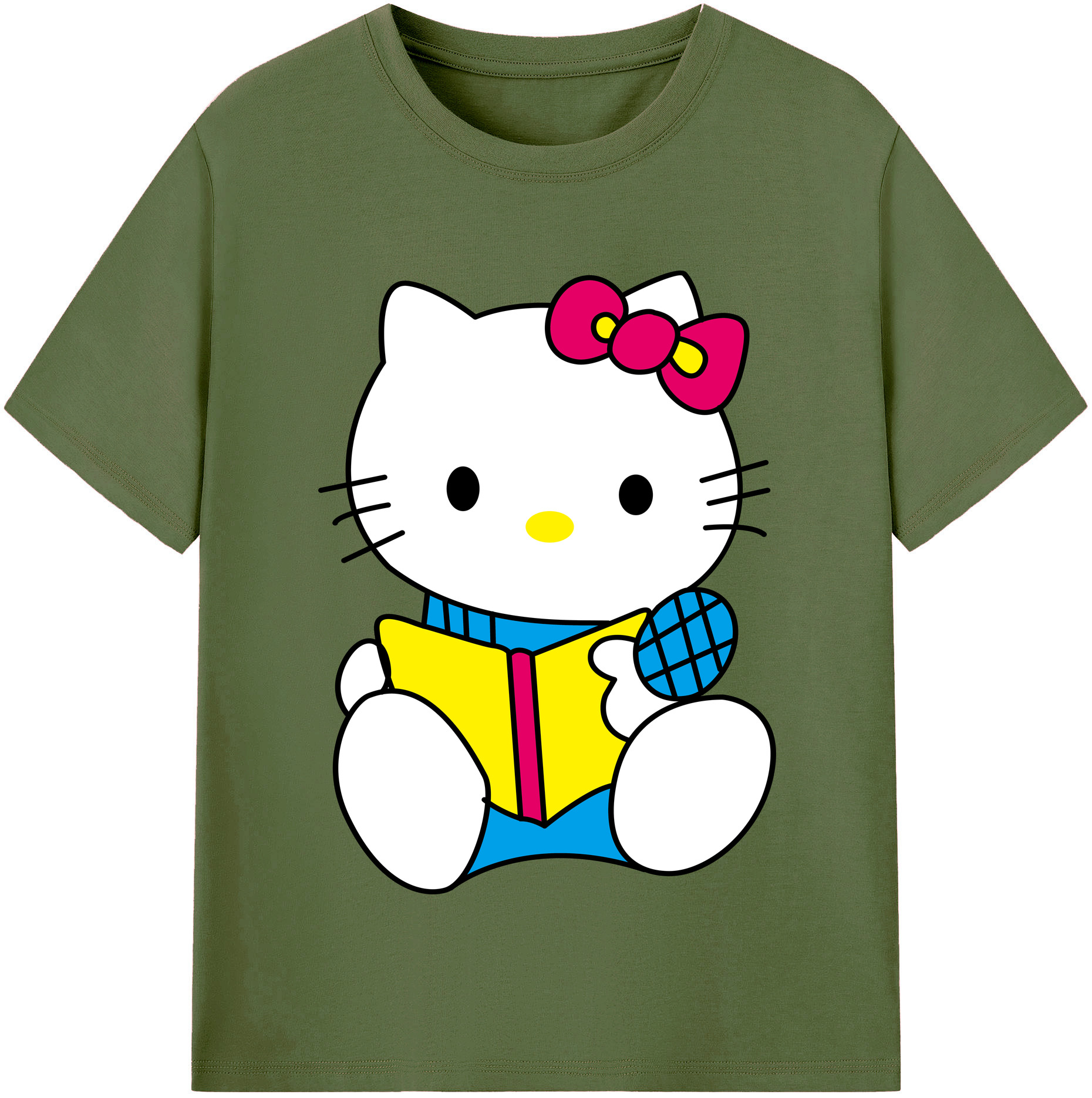 （画像用） Hello Kitty ハローキティ 綿100％半袖Tシャツ（フロントプリント）